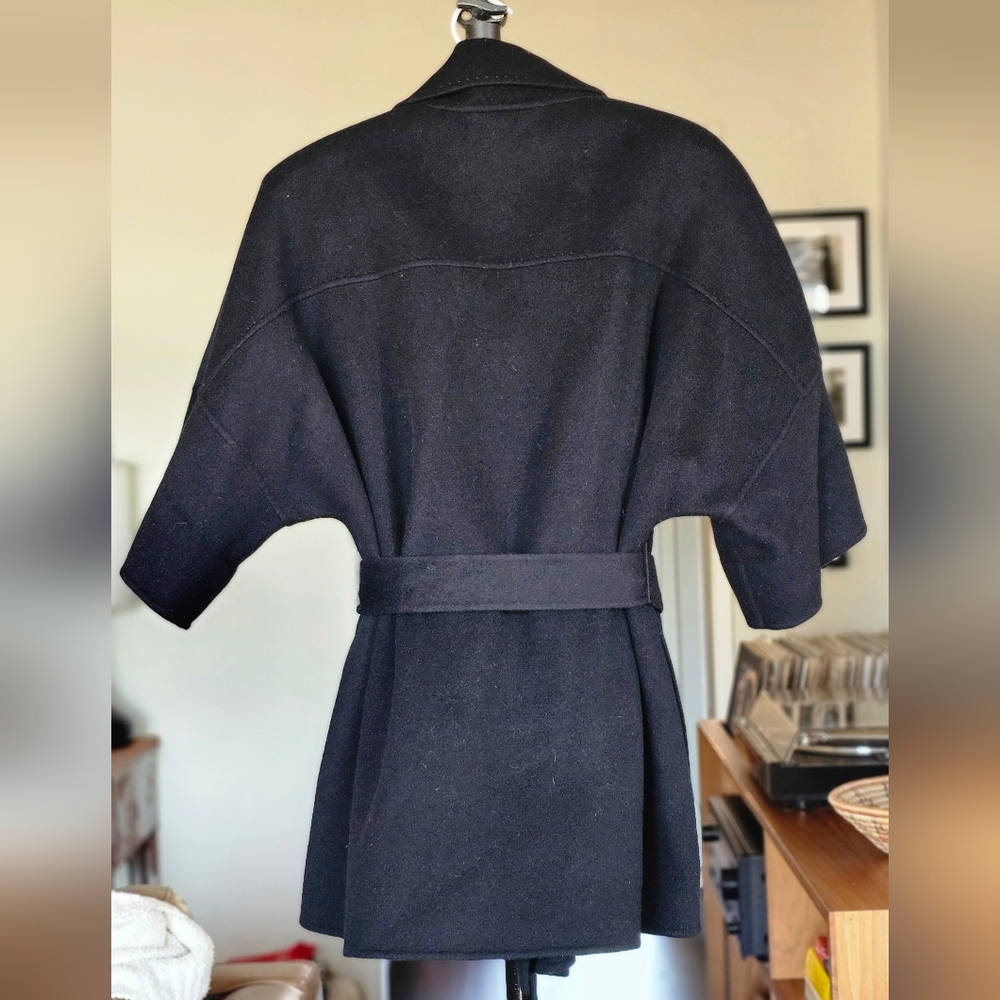 Lafayette 148 New York Wool-Cashmere Double Face Short Sleeve Jacket - Picture 5 of 9